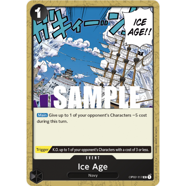 [Thẻ bài OnePiece] OP02-117 | UC | EVENT Ice Age