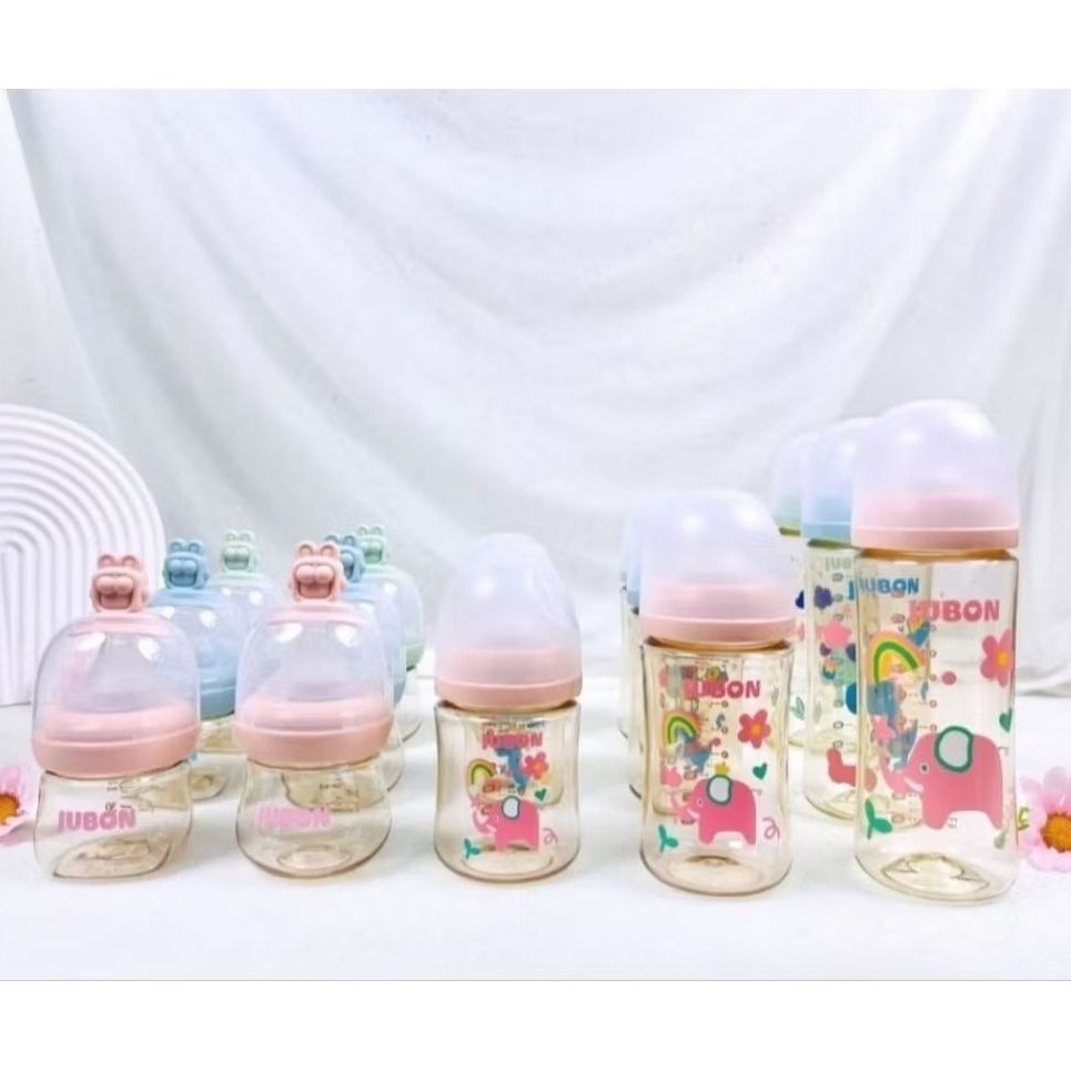 [⚡Tặng 1 núm] Bình sữa Jubon nhựa PPSU cao cấp 90ml, 120ml, 180ml, 240ml và 330ml