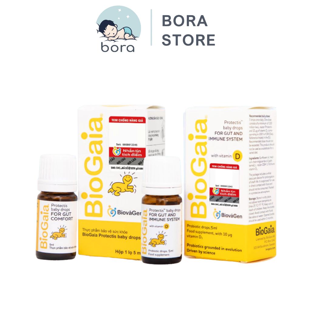 Men vi sinh Biogaia ProTectis Drops Vitamin D3 cải thiện hệ tiêu hóa cho bé [Chính hãng]