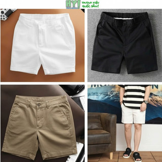  Quần Short Nam đen Chất Kaki Cao Cấp Helloyou Quần Kaki short nâu phong cách Unisex Trẻ Trung Hottrend 2023 