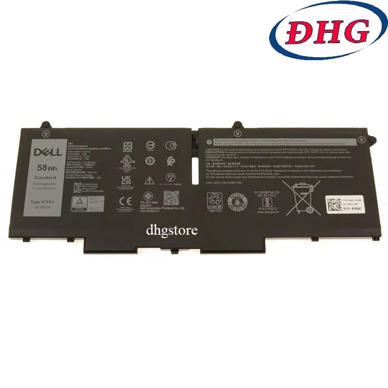 Pin laptop Dell Latitude 5330 2-in-1, 7330 2-in-1, 7430 2-in-1, 8P81K PX0GF 07KRV H4PVC 8WRCR M69D0 