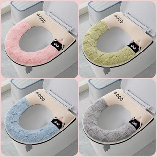  Miếng Lót Bồn Cầu Nỉ Vải Siêu Mềm Chống Thấm Nước - Giữ Ấm Kèm Sét Kéo Tiện Dụng 