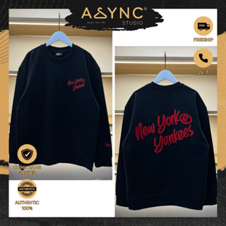   Auth  Áo Sweater Nỉ Tay Dài New Era x MIb NY New York Yankees Thêu Xù Màu Đen | CODE: 16126946 - Async Studio 