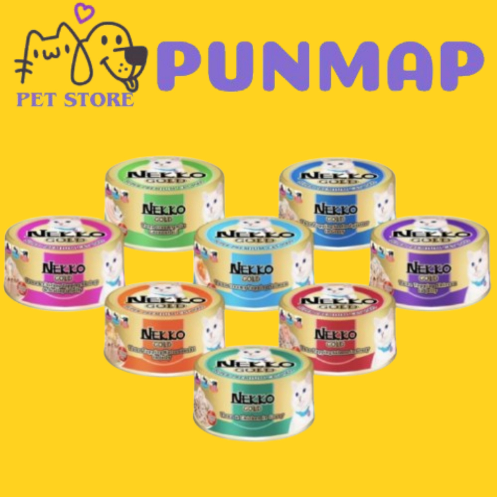 Pate cho mèo Nekko Gold, Pate cho mèo Nekko Thái Lan lon 85gr