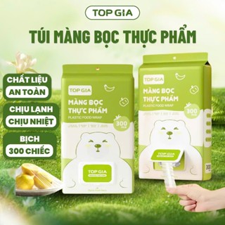 [ Tặng Móc Treo ] BỊCH LỚN Túi 300 cái màng bọc thực phẩm TOPGIA, chất liệu PE dày bền chống bay mùi màng bọc Topgiavn88