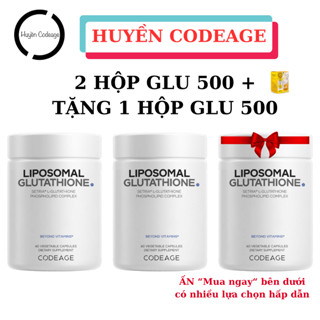  COMBO Viên GLU 500mg Glutathione Codeage 500mg  2 viên 1 lọ 60 viên - Huyền Codeage 