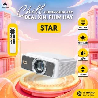   Tặng màn chiếu  Máy chiếu BeeCube Star - Độ sáng cao nhất thị trường - Full HD 1080P- Hỗ Trợ 4K - Bảo hành 12 tháng 