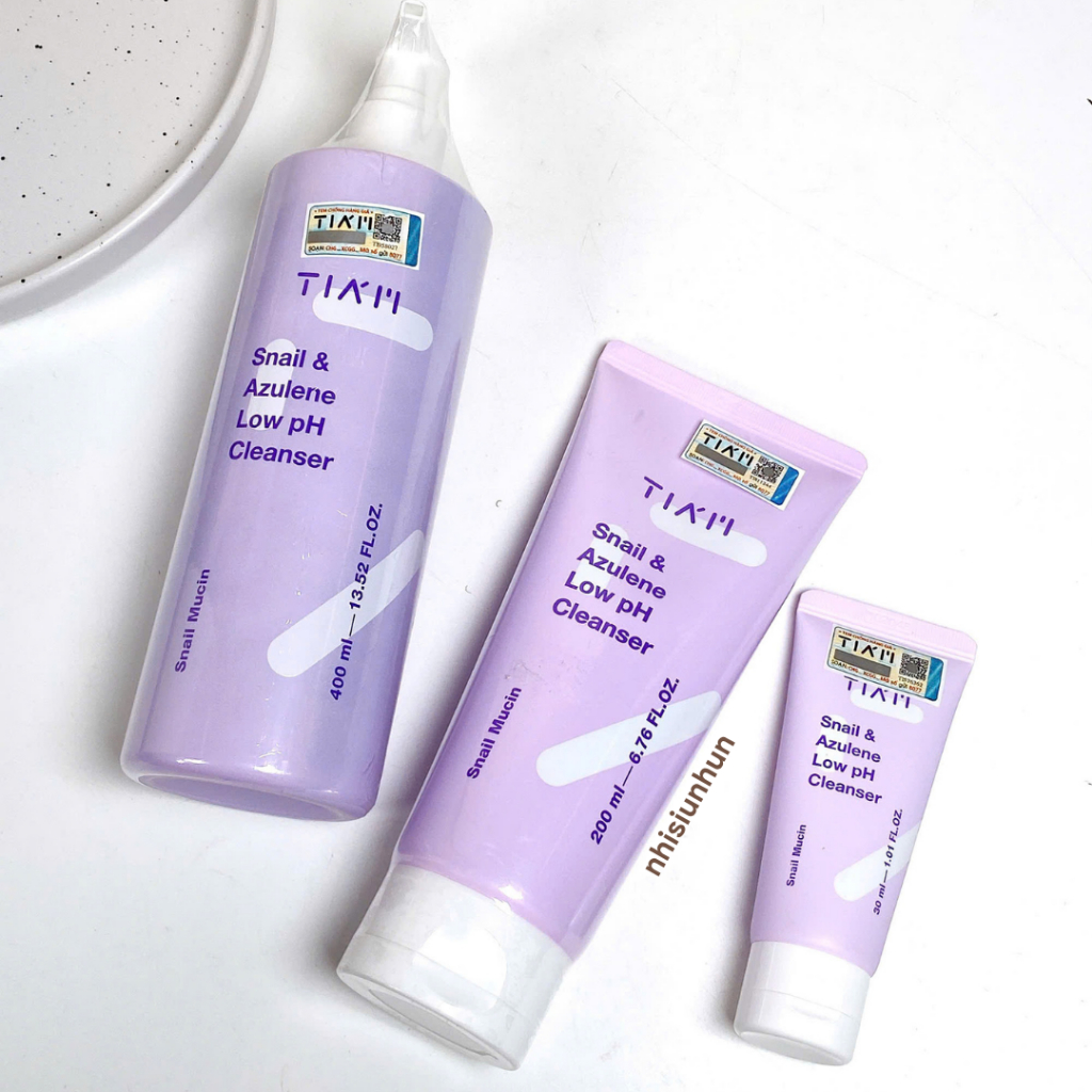 Sữa rửa mặt Tia’m/ Tiam Snail & Azulene Low pH Cleanser Tím