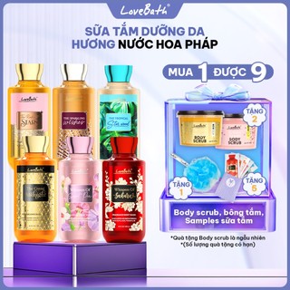  Hộp Sữa Tắm Hương Nước Hoa 295ml {Tặng bông tắm + 5 gói sữa tắm 12ml + 2 hũ tẩy tế bào body 300gr} 