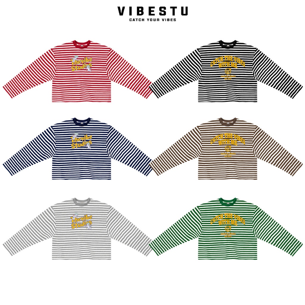   Phiên bản nâng cấp  Áo Thun Tay Dài Boxy VIBESTU '' With me Cupid '' Áo Longsleev Unisex 250Gsm Cotton 