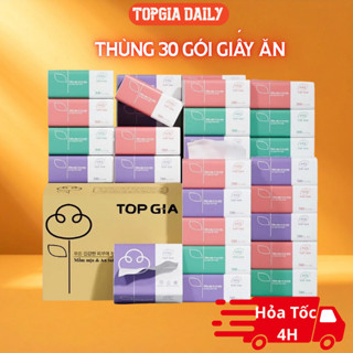 Giấy ăn gấu trúc, thùng 30 gói rút, giấy top gia hàng cao cấp