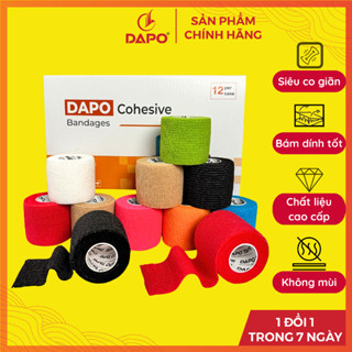   COMBO 48  Băng Cao Su Non Băng Keo Băng Quấn Cổ Chân Cổ Tay Băng Thể Thao Cá Nhân DapoTape 5cmx4,5m 