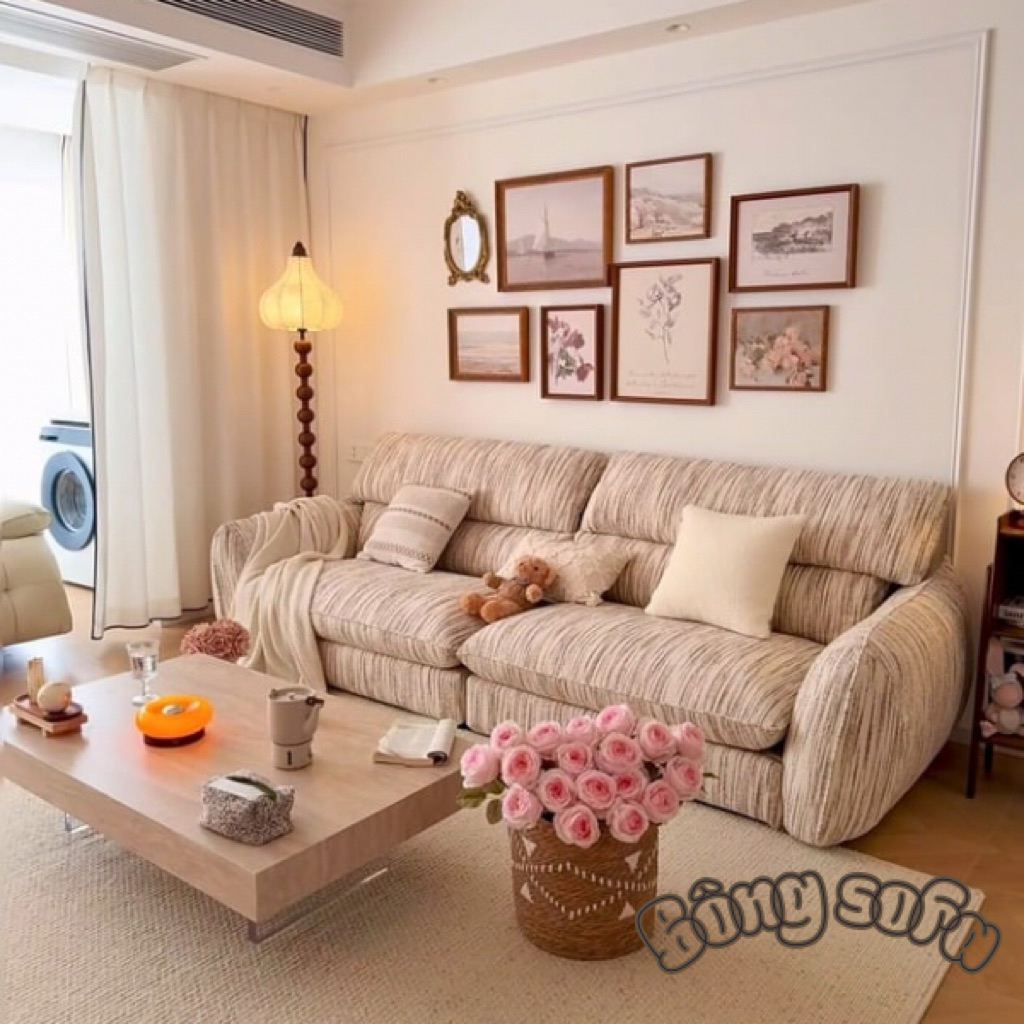 Amélie Sofa  mang nét thanh lịch, cổ điển, phù hợp không gian nhẹ nhàng