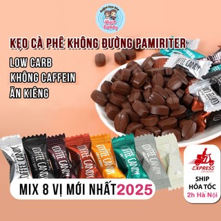   Mix 8 vị  Kẹo Cà Phê Không Đường Ít Calo Coffee Candy Kẹo Ngậm Vị Cafe Bánh kẹo Tết 2026 