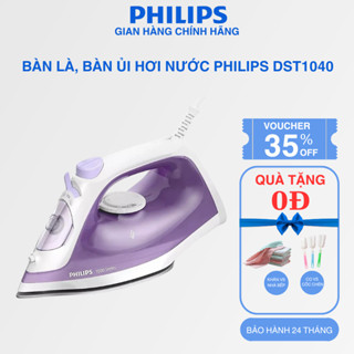 Bàn Ủi Hơi Nước PHILIPS DST1040/30 - Ngăn Chứa Nước 250ml - Hơi Phun Liên Tục 25g/ph - Hàng Chính Hãng Bảo Hành 24 Tháng