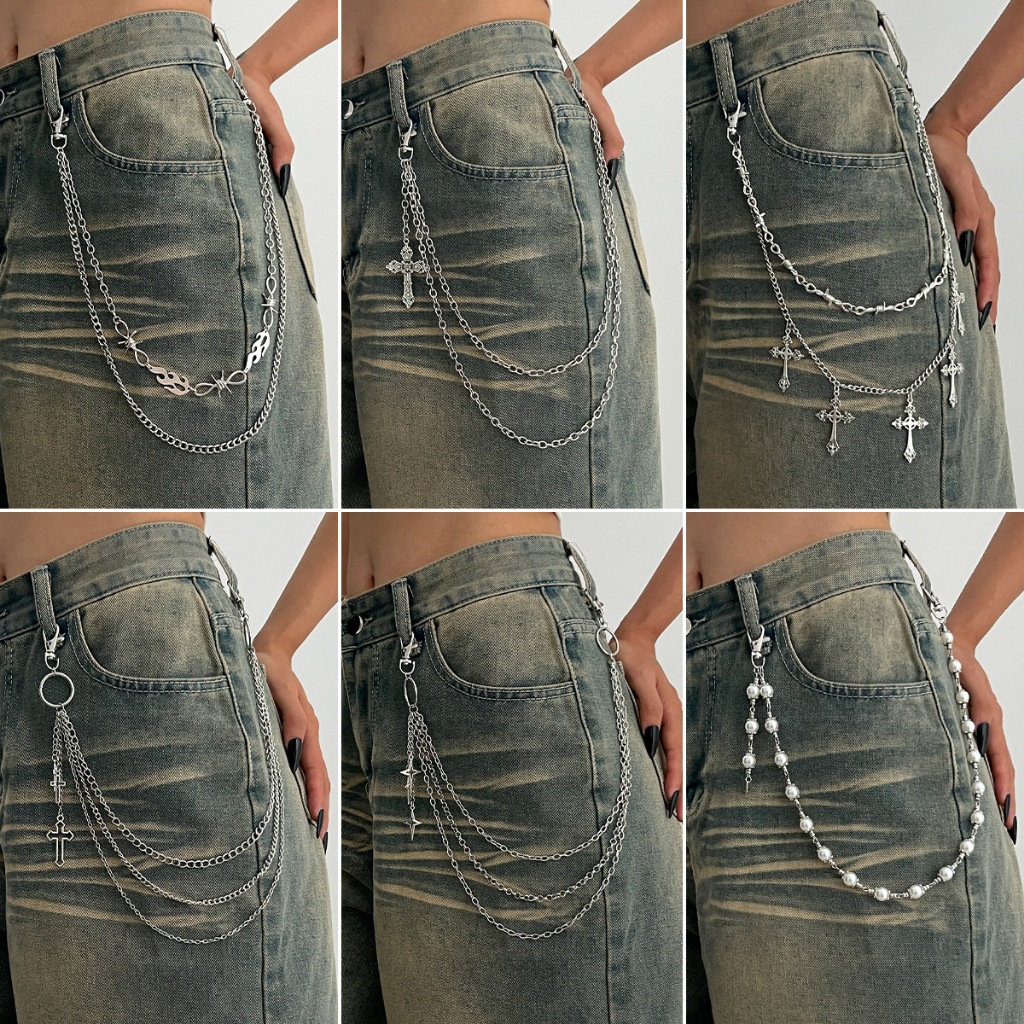 Dây Treo Quần Jean 2 Tầng Punk Hip Hop Rock Xích Unisex Phong Cách Cá Tính Thời Thượng  HH1