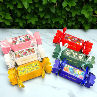🧧Set 10 hộp hình kẹo nơ lục giác đựng kẹo - mứt - nho khô mới nhất 2026