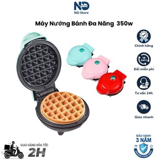 Máy Làm Bánh Waffle Mini 350W – Nướng Bánh Tổ Ong, Bánh Trứng Giòn Ngon Tại Nhà