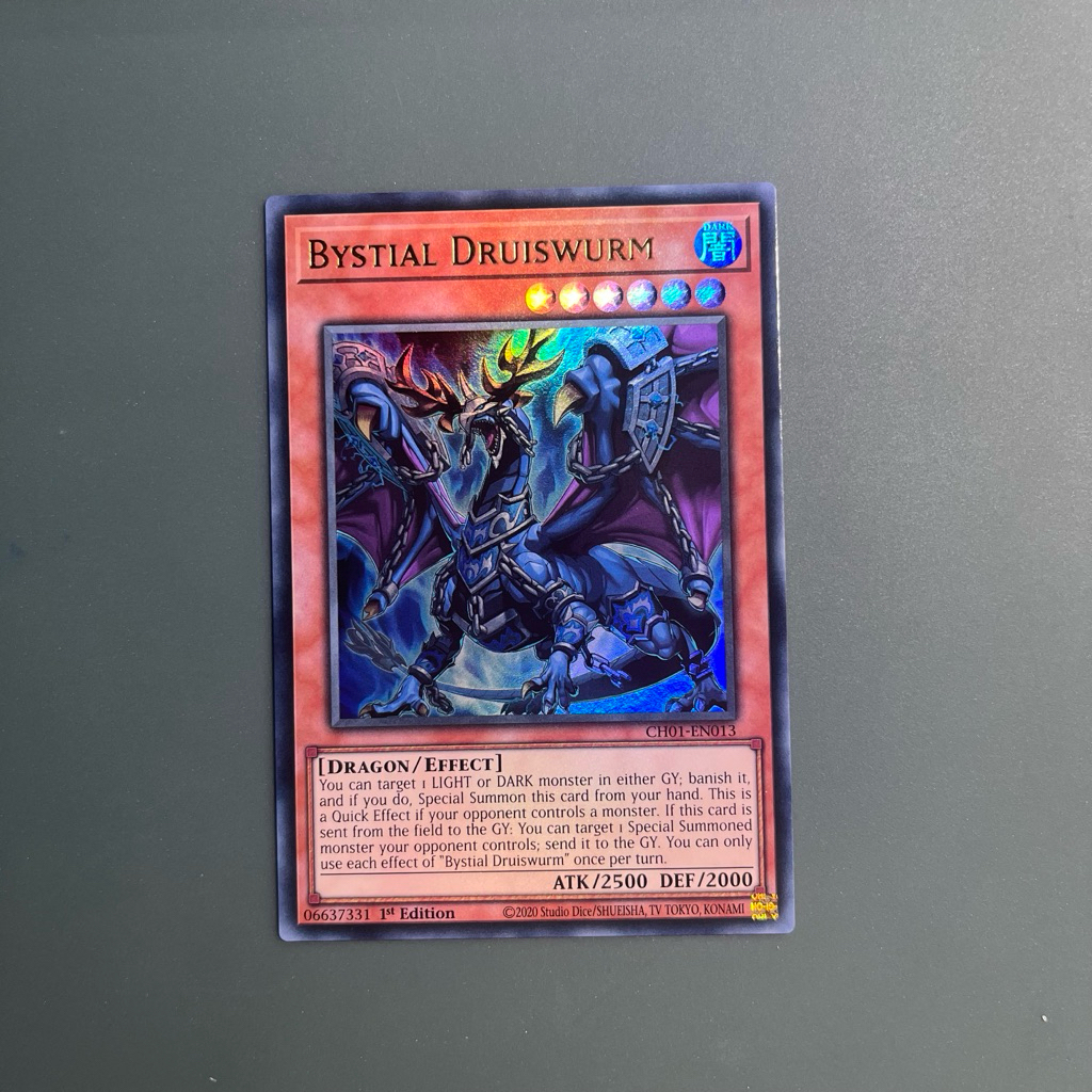 [Yugioh Sky Shop] 1 lá thẻ bài BYSTIAL DRUISWURM - CH01-EN013 - Foil Ultra - UK chính hãng