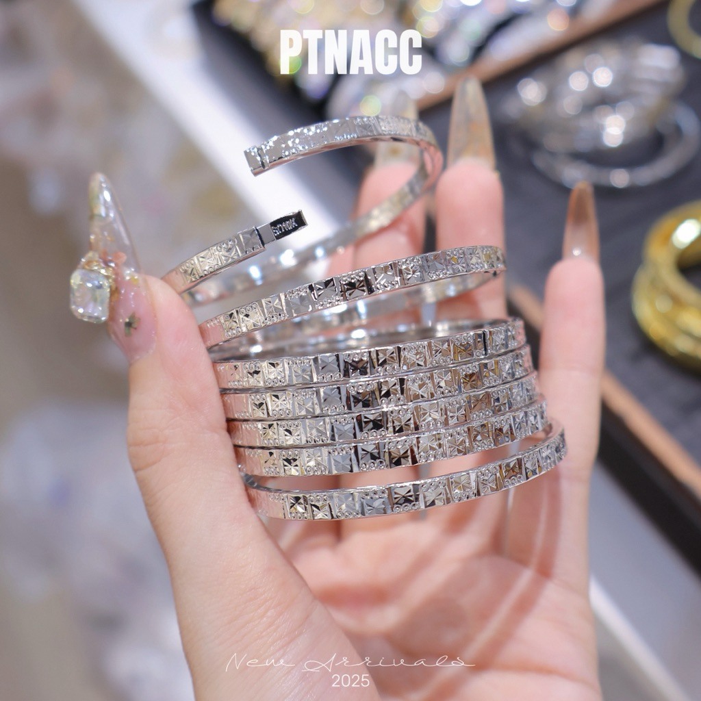 PTNACC Vòng tay ximen bộ 7chiếc xi bạch kim khoá lưỡi gà cao cấp