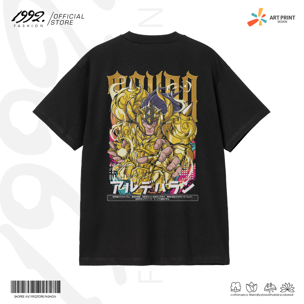 Áo thun Unisex Saint Seiya Gold Saint TAURUS Cotton 100% ngắn tay