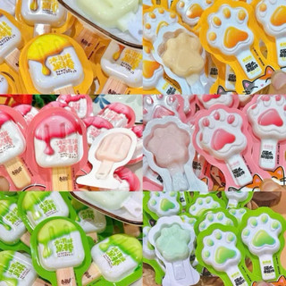 (Túi 258gr) Thạch que trái cây sũa chua phô mai hình chân mèo, hình kem mix nhiều vị phô mai thạch sữa chua Zaizai