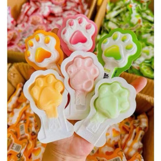 (Túi 258gr) Thạch que trái cây sũa chua phô mai hình chân mèo, hình kem mix nhiều vị phô mai thạch sữa chua Zaizai