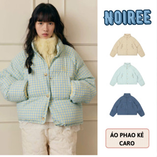  Áo Phao Nữ 1 Mặt Bông Nhồi Caro Oversize 2 Lớp  Không Giặt Máy  Dày Dặn Ấm Áp Mùa Mùa Đông Noiree - NA582 