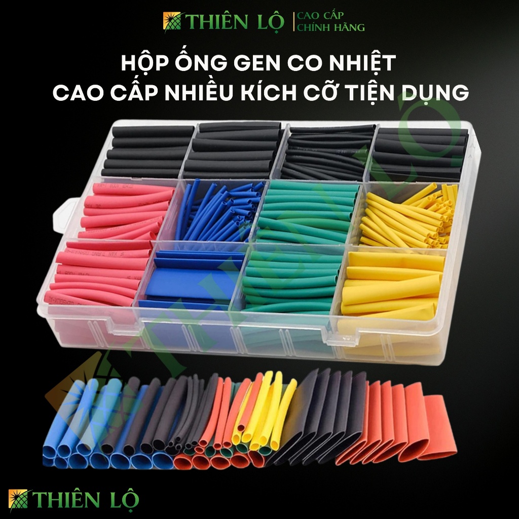 Hộp túi ống gen dây co nhiệt cách điện, nhiều màu, đủ kích cỡ 164 530 ống, cao cấp của Thiên Lộ