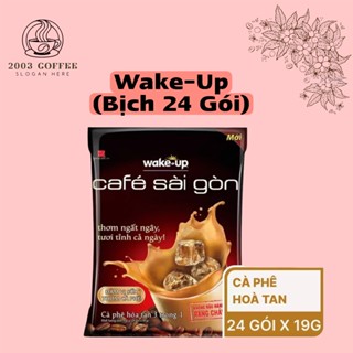  Cafe sữa hoà tan Wake Up Sài Gòn 3in1  bịch 24gói x19g   