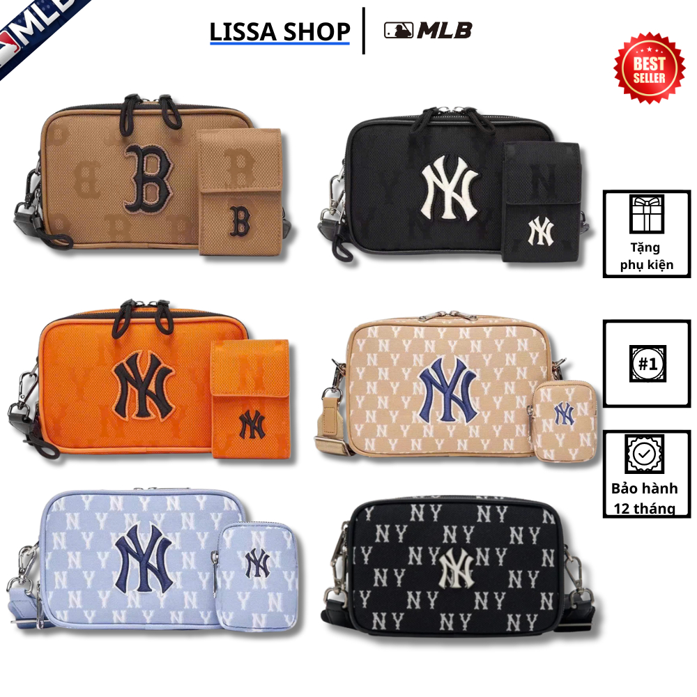   SIÊU CẤP  Túi đeo chéo size 18cm MONOGRAM MINI CROSS BAG NEW YORK YANKEES bản cao cấp nhất bảo hành 12 tháng 