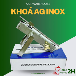  Khoá tay gạt AG Inox dùng cho cửa nhôm gỗ sắt đố 3x6  thân khoá 85x30   Có bán lẻ từng bộ phận  