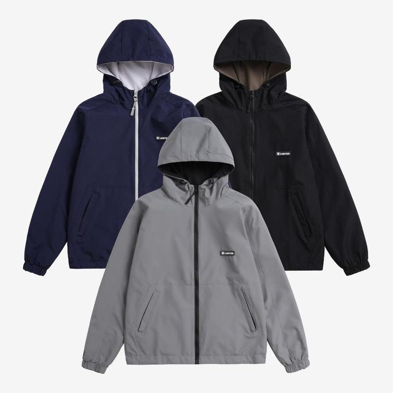 Áo Khoác Gió 2 Mặt Nam Nữ Form Rộng, Áo Jacket Hai Mặt Chống Nước Chống Gió Vải Gió Tráng Bạc