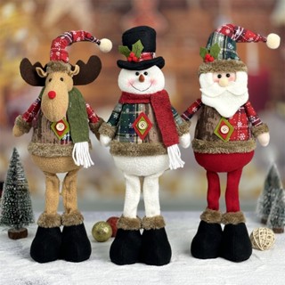  Gấu bông rút chân trang trí giáng sinh hình ông già noel người tuyết chú tuần lộc quà tặng Noel 