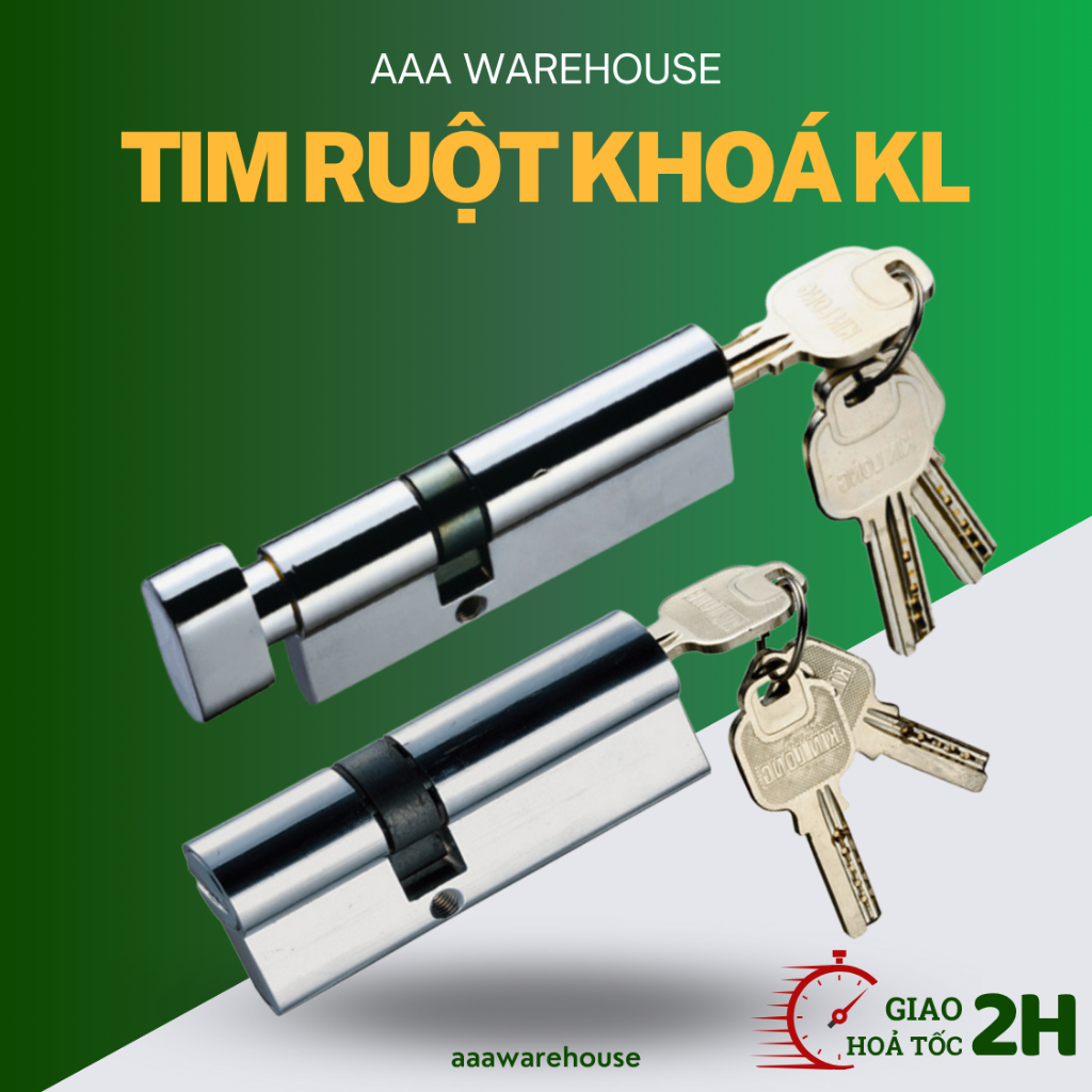 [Chìa sắt-Thân nhôm] Lõi Khoá KINLONG/ Ruột Khoá Kinlong 77mm Cửa Nhôm Xingfa (hàng rẻ)