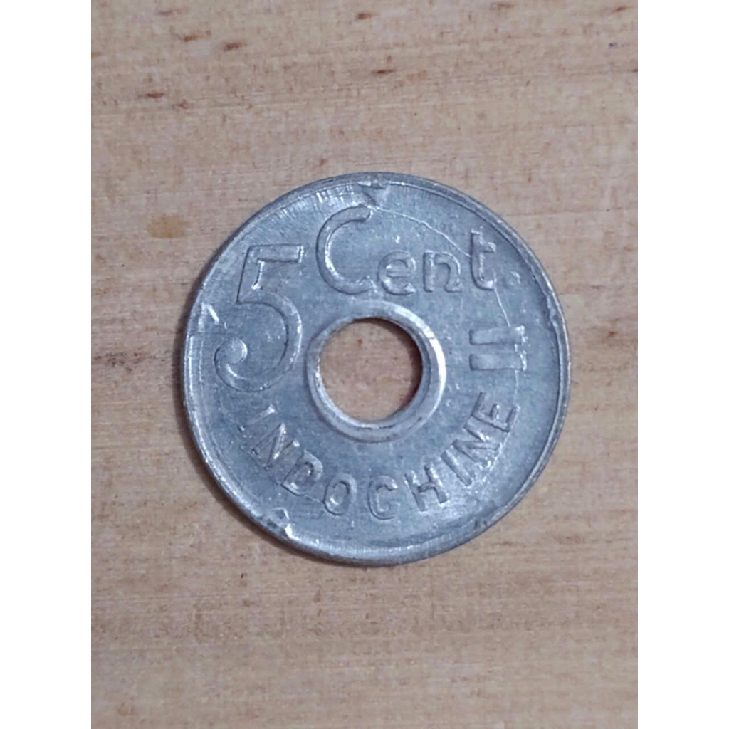 Sưu tầm 1 xu 5 Cent Đông Dương (Indochine) 1943