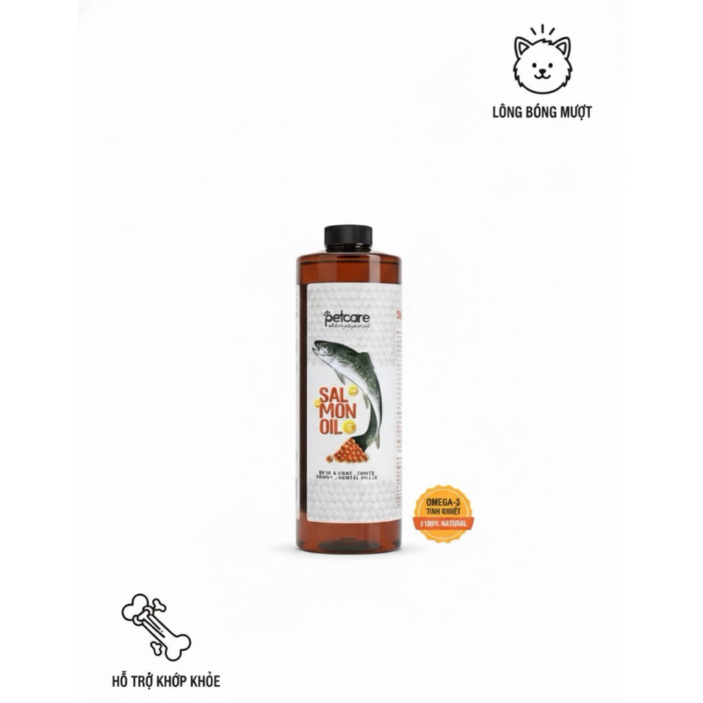 Dầu Cá Hồi PETCARE Salmon Oil – 100% Tự Nhiên (1 Lít)