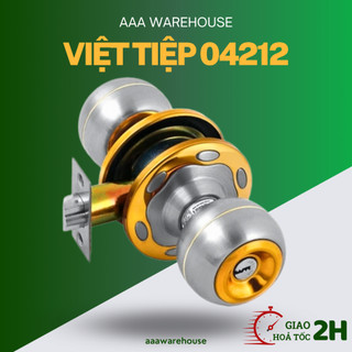  Khoá cửa tay nắm tròn cao cấp Việt Tiệp chính hãng 04212  cò ngắn dài  - Bảo hành 2 năm 