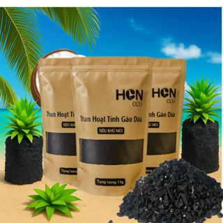 HCN ECO Than Hoạt Tính Gáo Dừa, Khử Mùi Tủ Lạnh, Khử Mùi Tủ Giày, Hút Ẩm, Chống Mốc, Lọc Nước