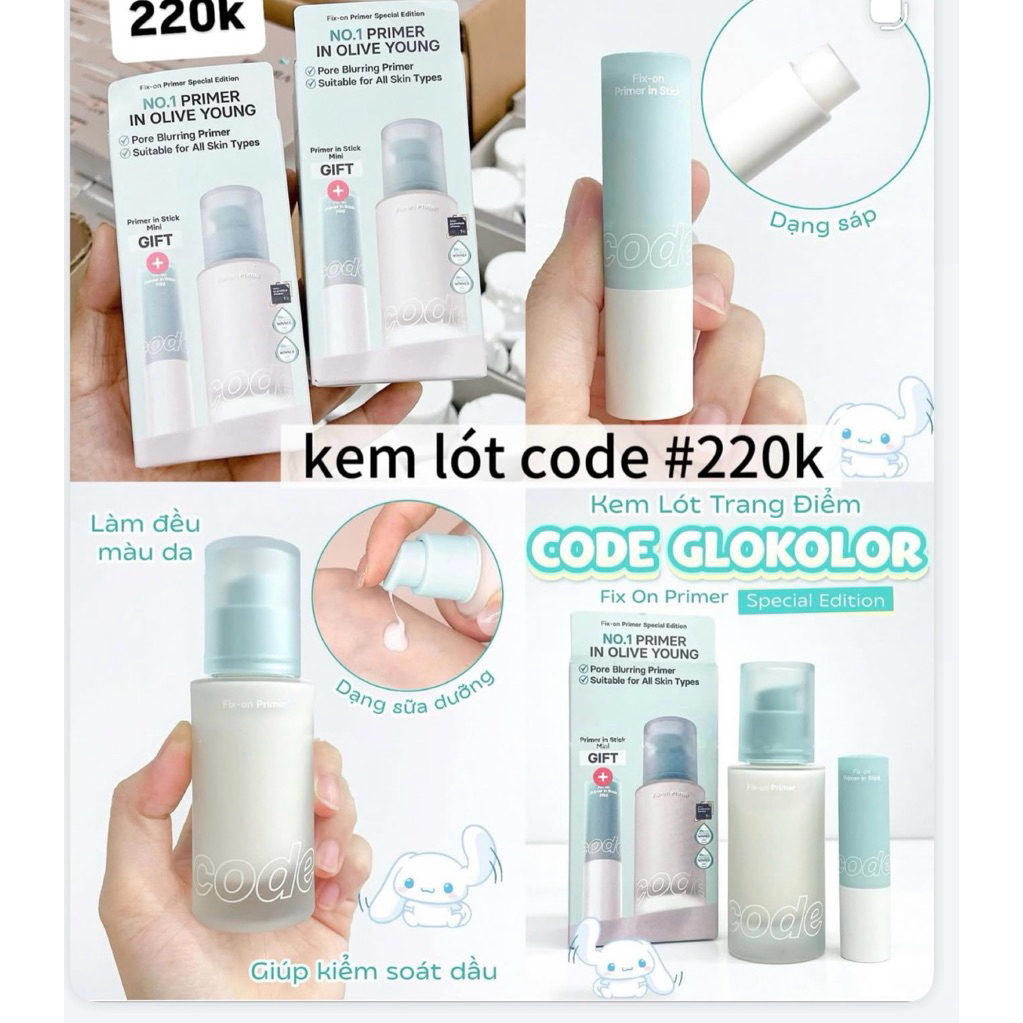 KEM LÓT TRANG ĐIỂM CODE GLOKOLOR SPECIAL EDITION