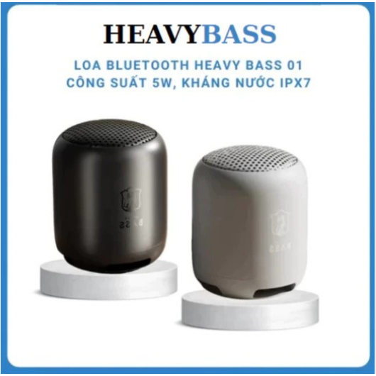 Loa Bluetooth Heavy Bass 01 Chính Hãng Loa Cầm Tay Di Động Âm Bass Mạnh TWS Wireless