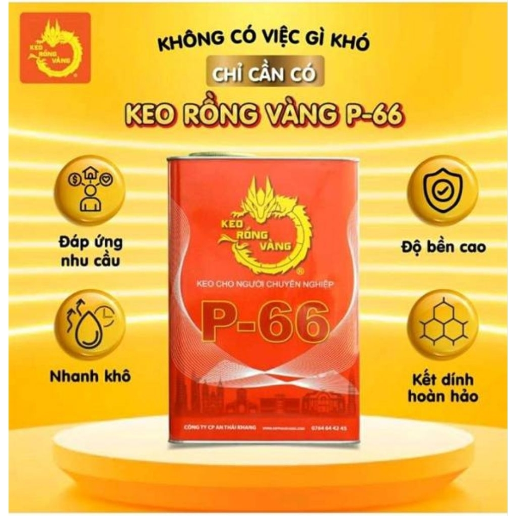 Keo rồng vàng P66 keo dán chuyên dùng cho dán ghép gỗ loại 3kg
