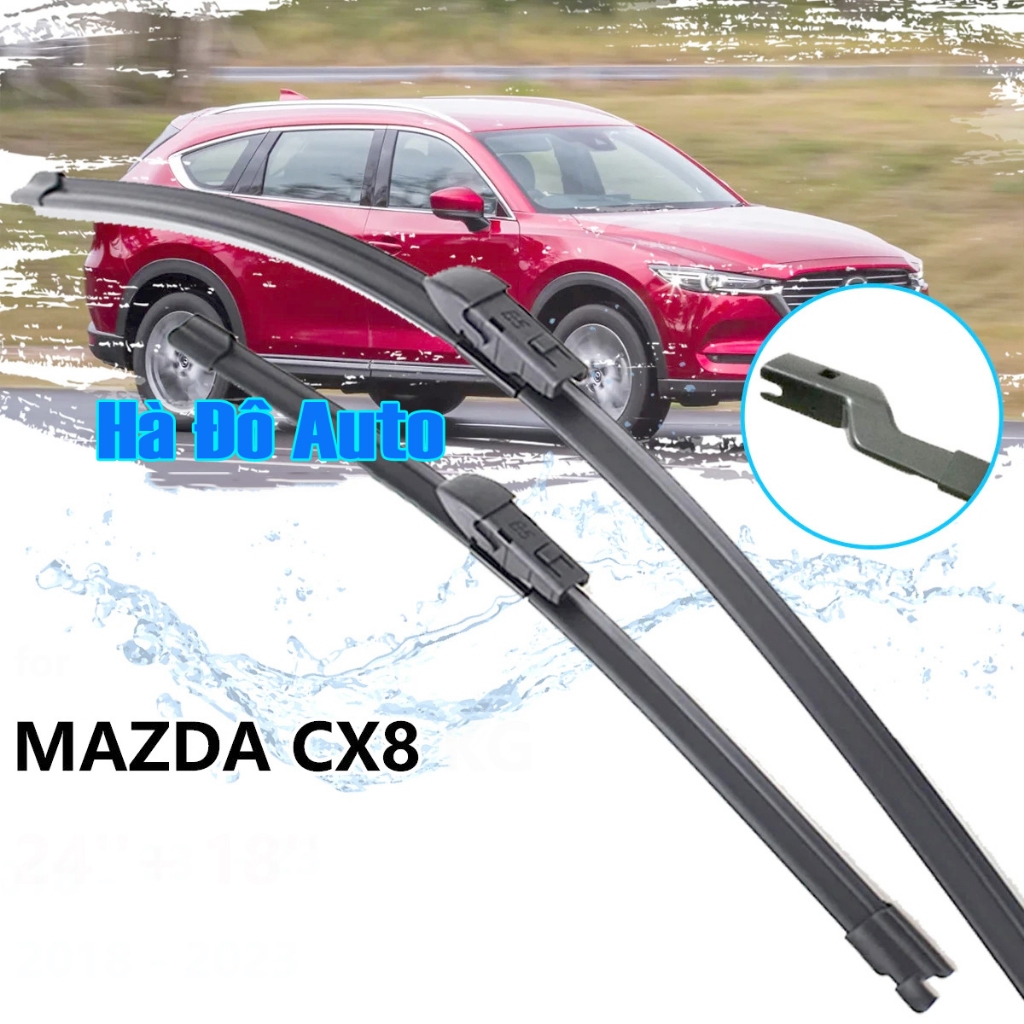 Chổi Gạt Mưa Theo Xe CX8 2018 2019 2020 2021 2022 2023 2024 2025 - Bộ 2 Gạt Mưa Trước Mazda CX8