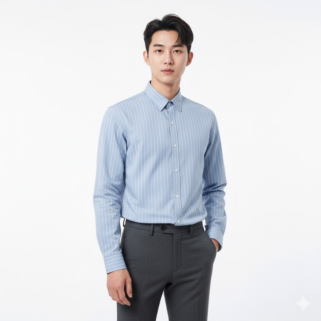 Áo sơ mi nam dài tay kẻ sọc chất Tuytsi cao cấp URBAN SHIRT hạn chế nhăn form…