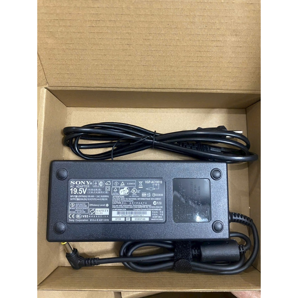 Adapter cho máy tính xách tay Sony Vaio  19.5V-6.2A( Adapter Sony VGP-AC19V50 / VGP-AC19V510)