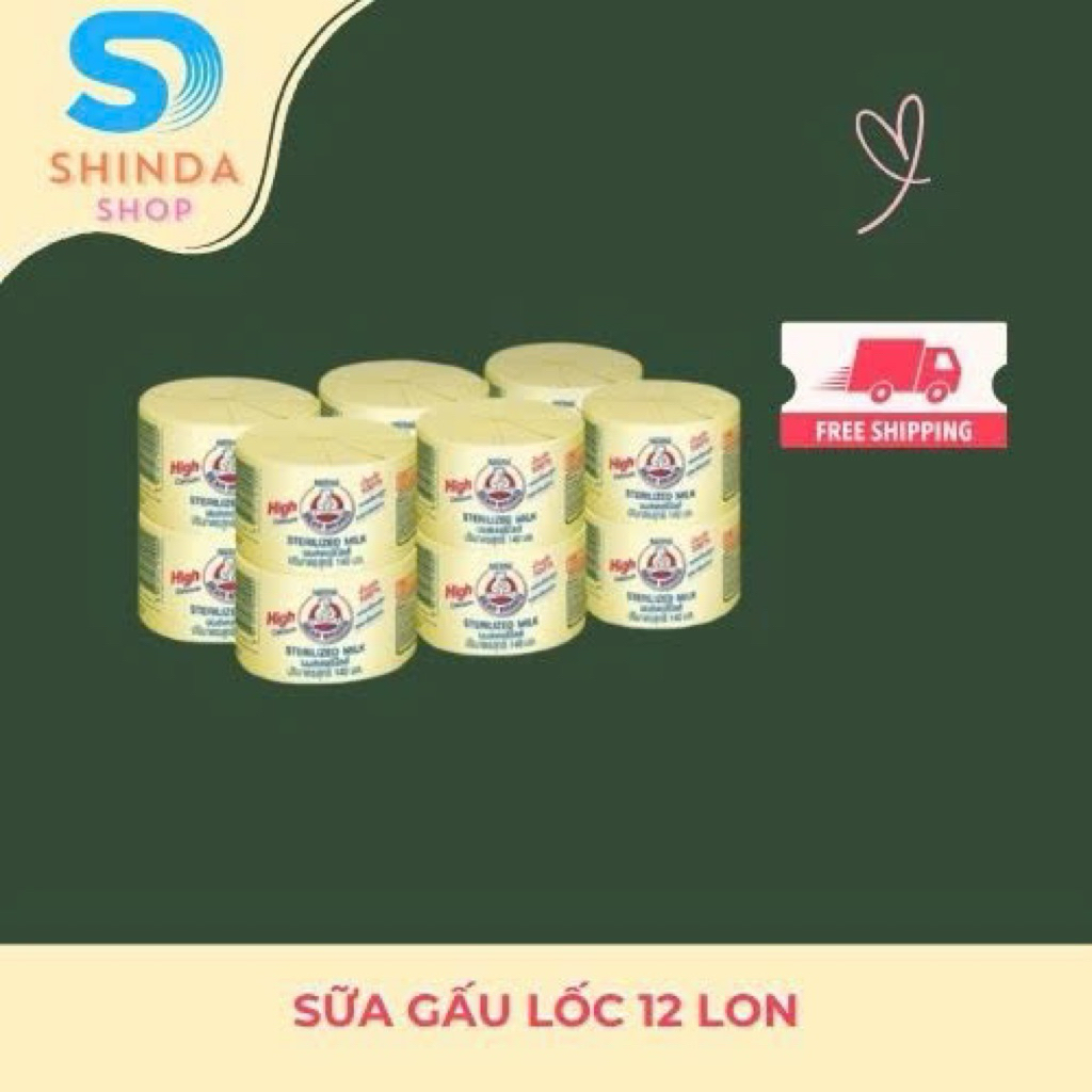 12 Lon Sữa Gấu Thái Lan Nestle Chính Hãng