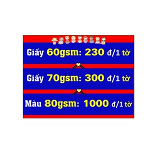 Giấy A4 cho học sinh - ĐẶT THEO YÊU CẦU