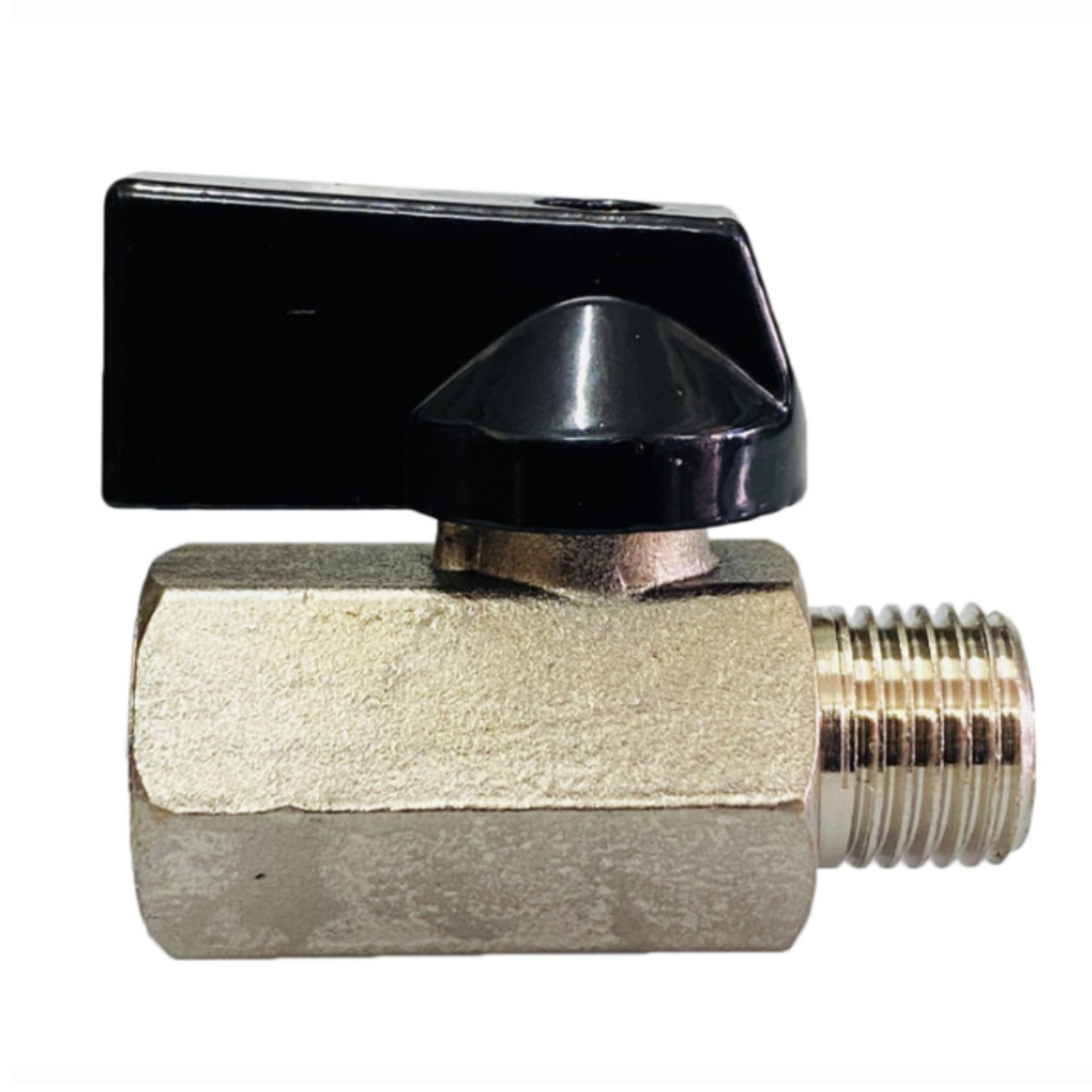 Van bi mini xi - Van Bi Mini 2 Đầu Đồng Khải Lợi Nhỏ Gọn Tiện Lợi Tay Gạt Van Khóa Hơi Nước Mini Dân