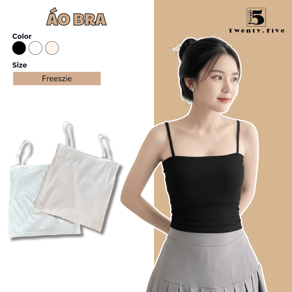 Áo 2 Dây Bản Nhỏ Dáng Ôm Mặc Trong Phối Layer TwentyFive Fashion – TL12