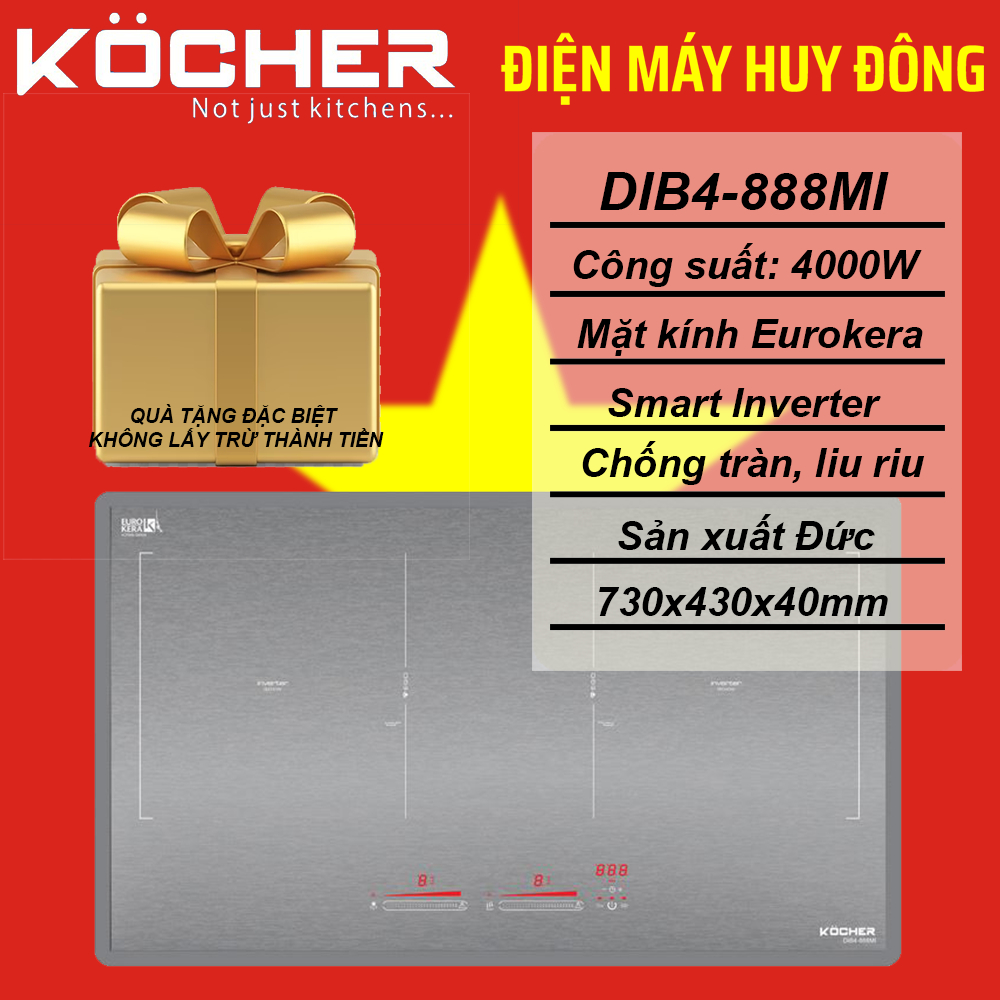 Bếp từ đôi lắp âm Kocher DIB4-888MI